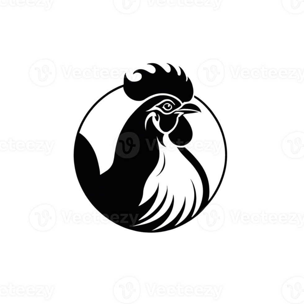 Collection of Simple Rooster Logo Designs Isolated png