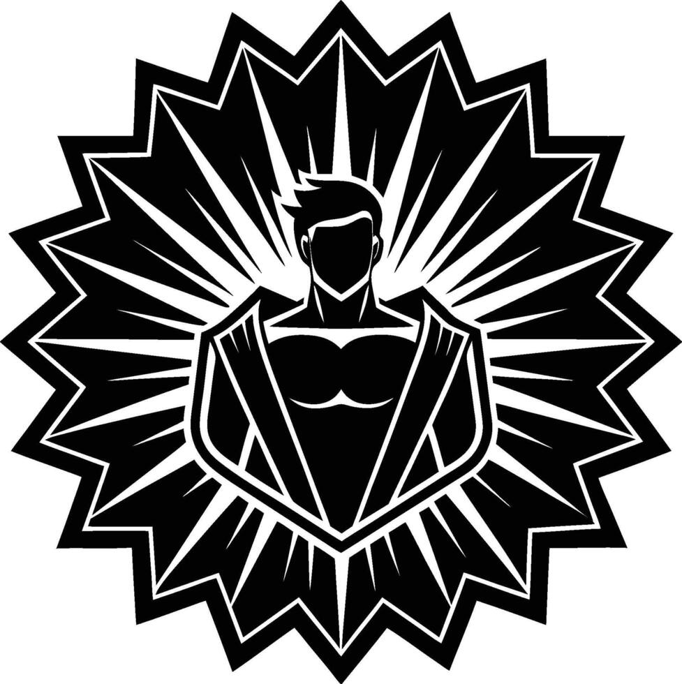 super Saturday art logo silhouette design template black and white vector