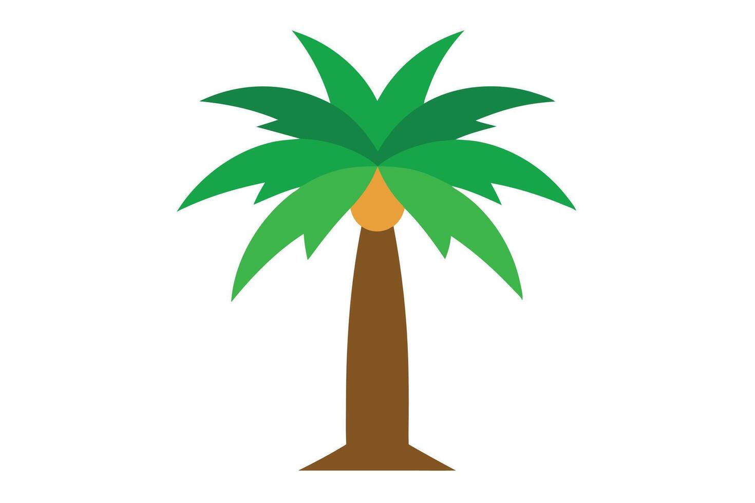 art of palm tree on white background vector