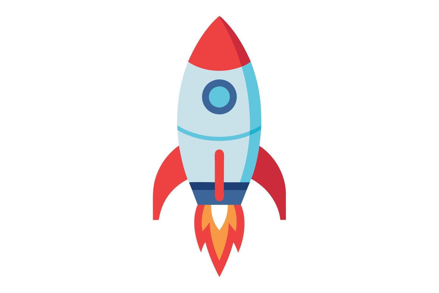 art of Rocket on white background vector