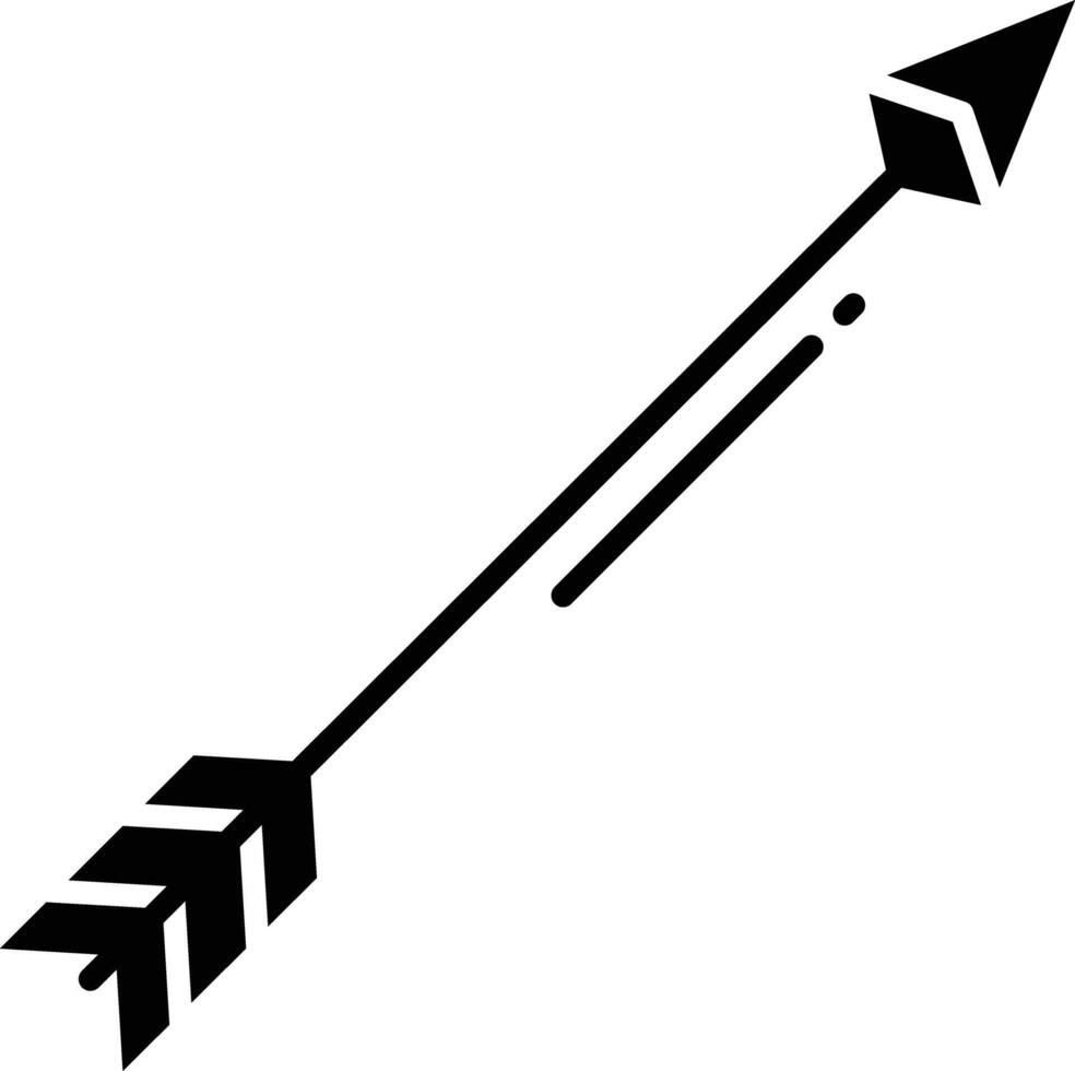 Arrow solid glyph illustration vector