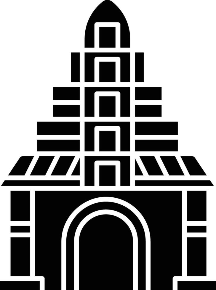 Tiger solid glyph illustration vector