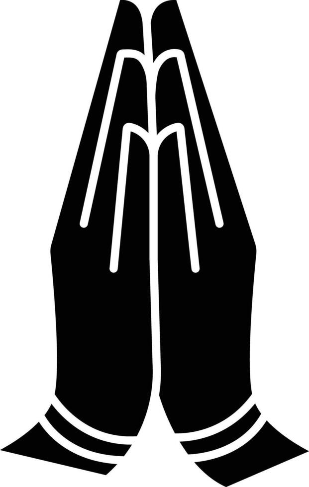 Namaste solid glyph illustration vector