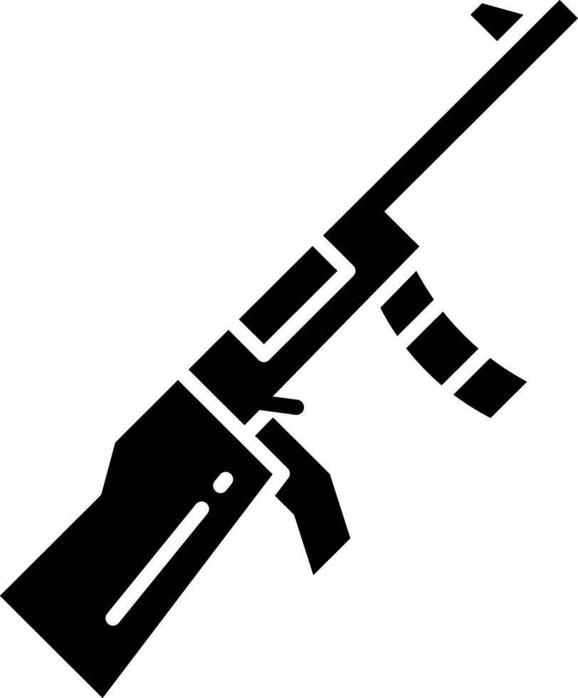 Rifle solid glyph illustration vector