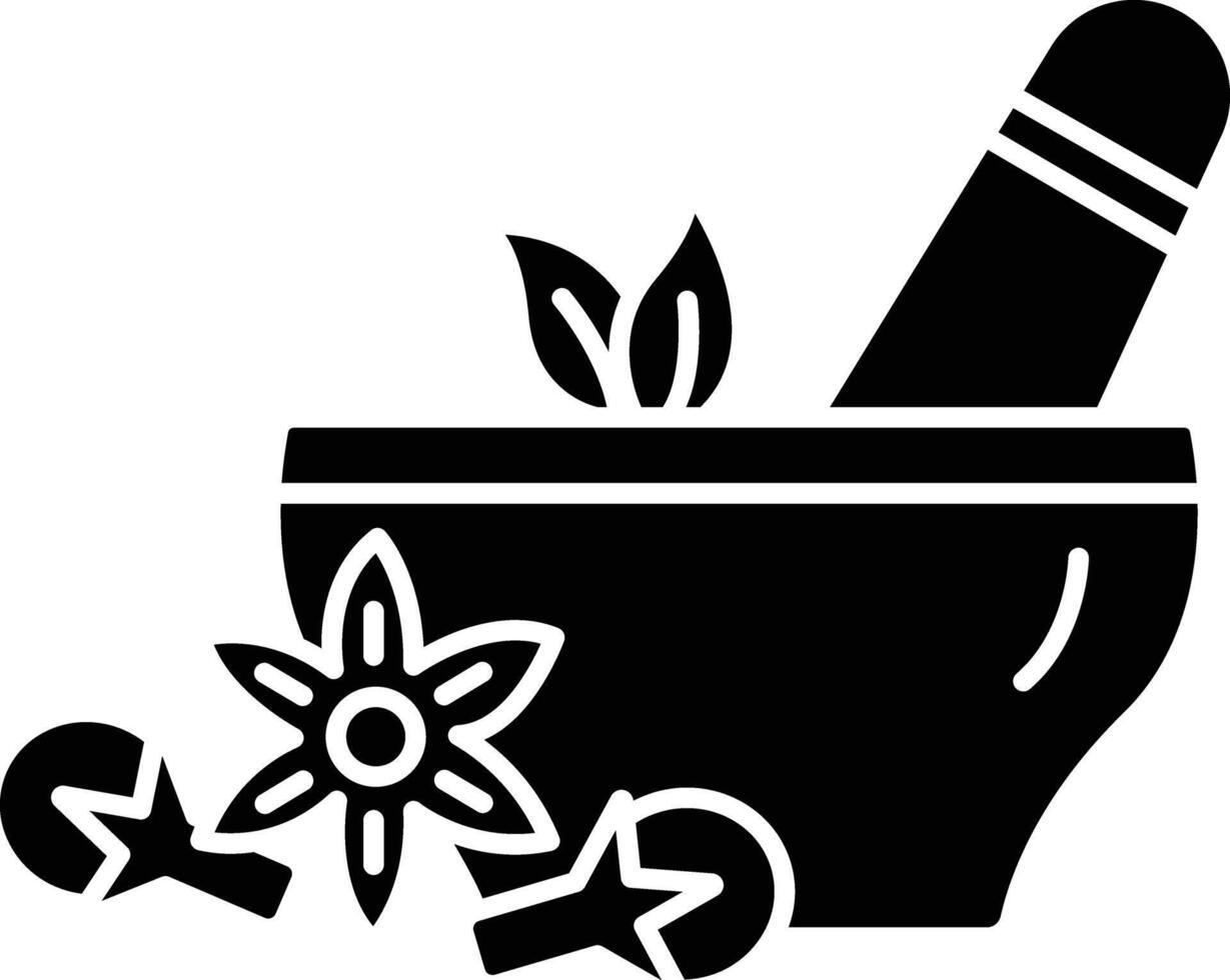 Spices solid glyph illustration vector