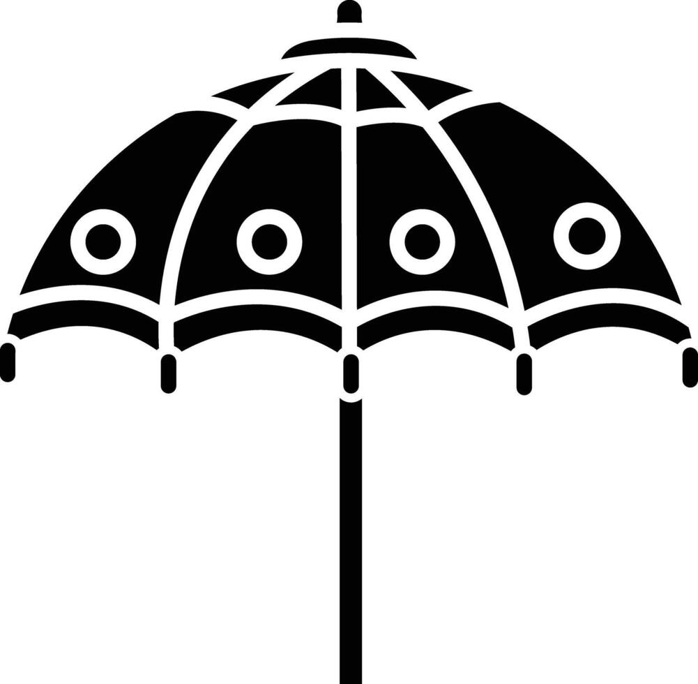Umbrella solid glyph illustration vector