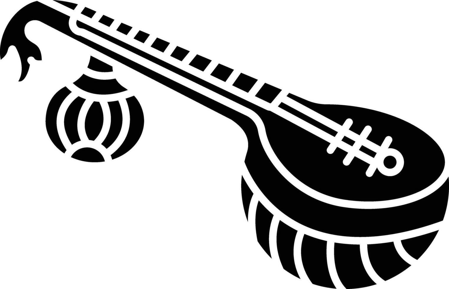 Veena solid glyph illustration vector