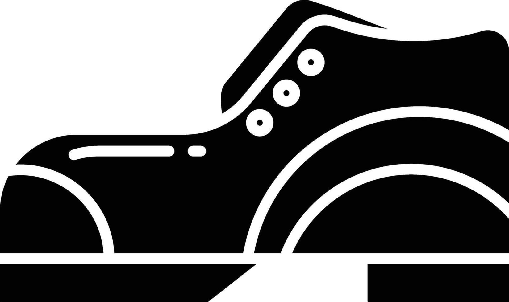 Boot solid glyph illustration vector