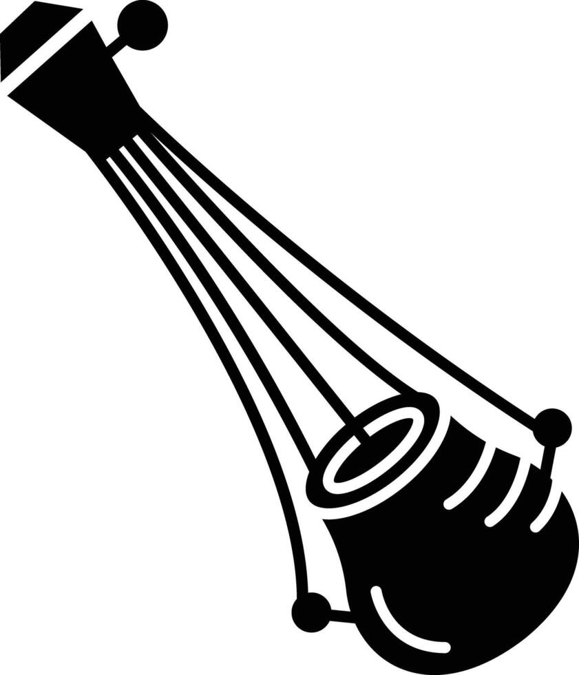 Ektara solid glyph illustration vector