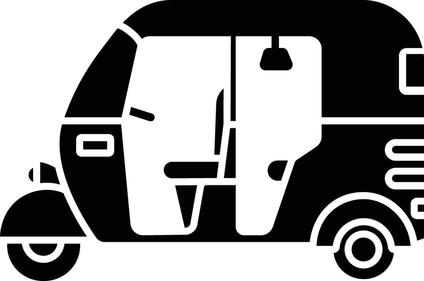 Auto solid glyph illustration vector