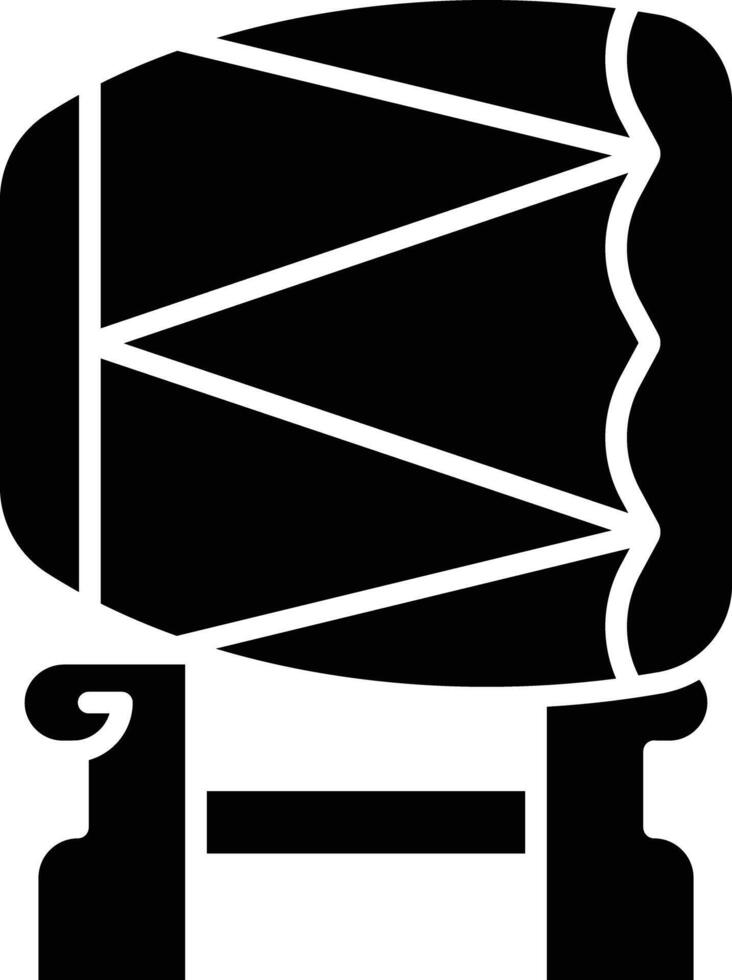 Kendang solid glyph illustration vector