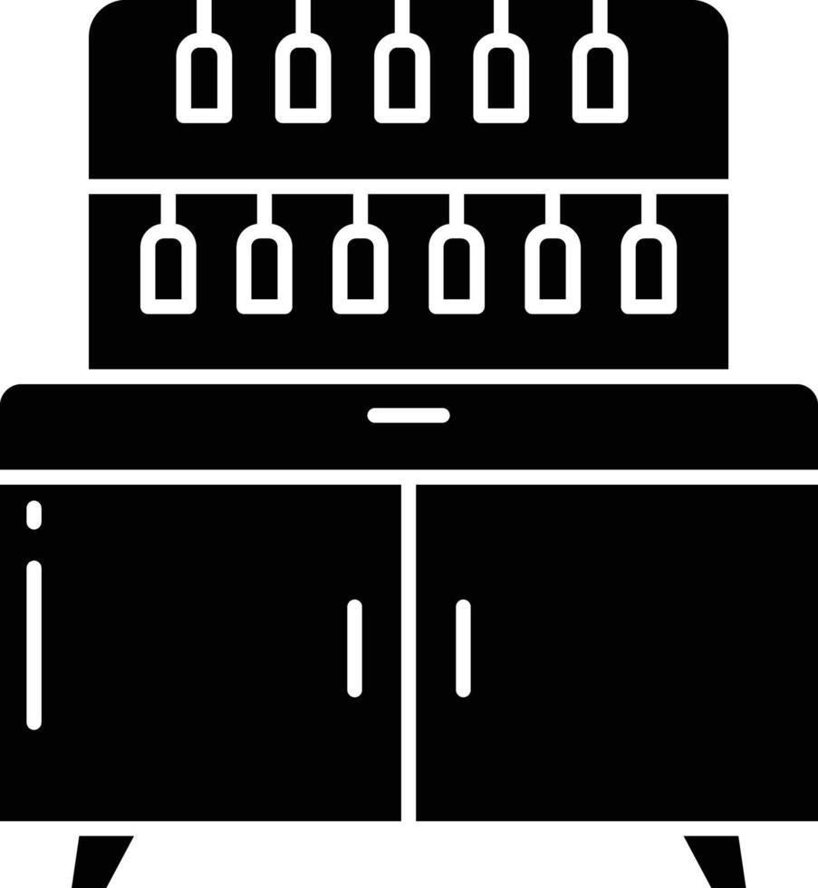 Bar solid glyph illustration vector