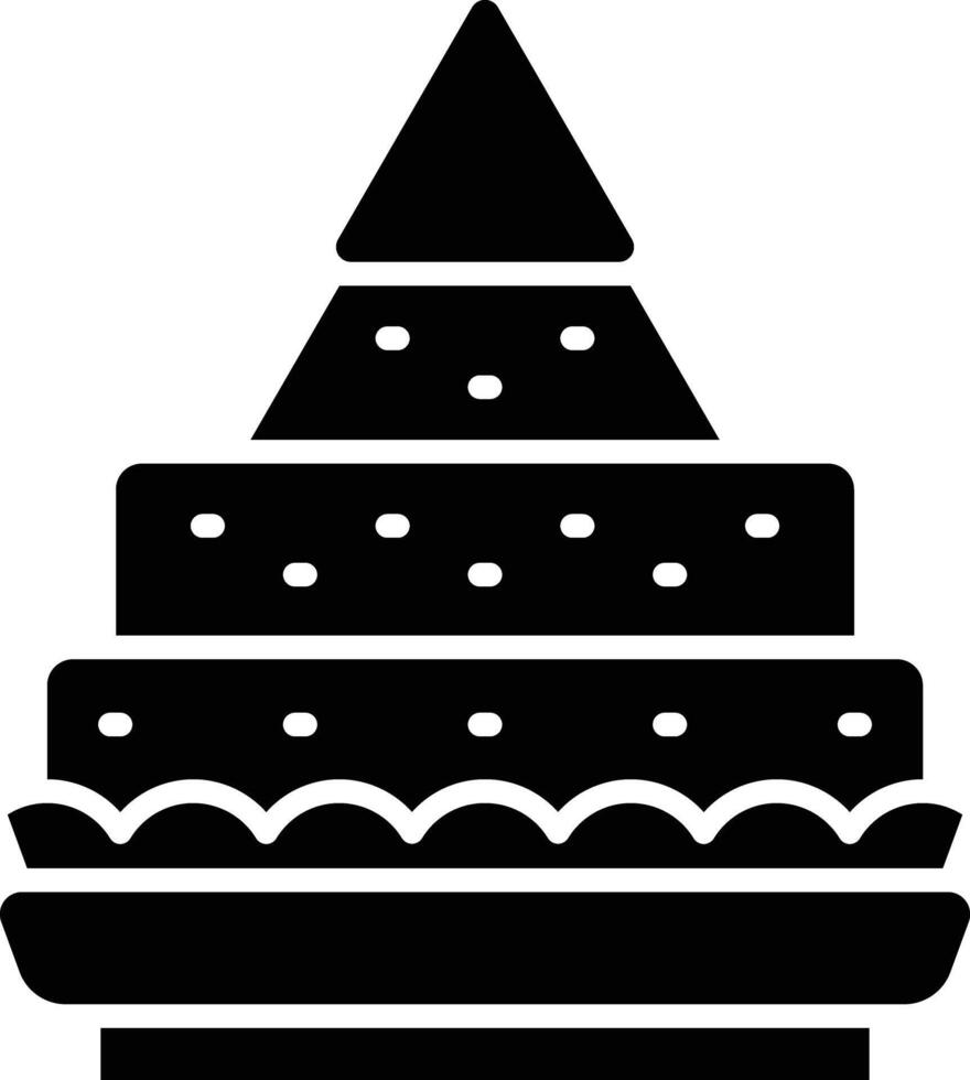 Tumpeng solid glyph illustration vector