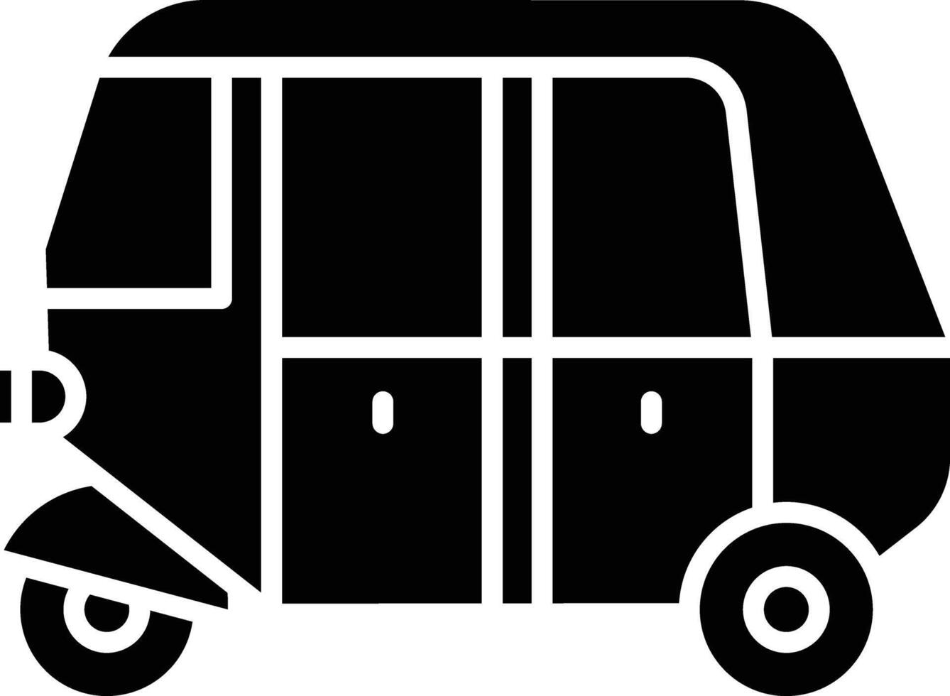 Bajaj auto solid glyph illustration vector