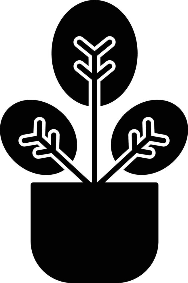 Plant solid glyph illustration vector