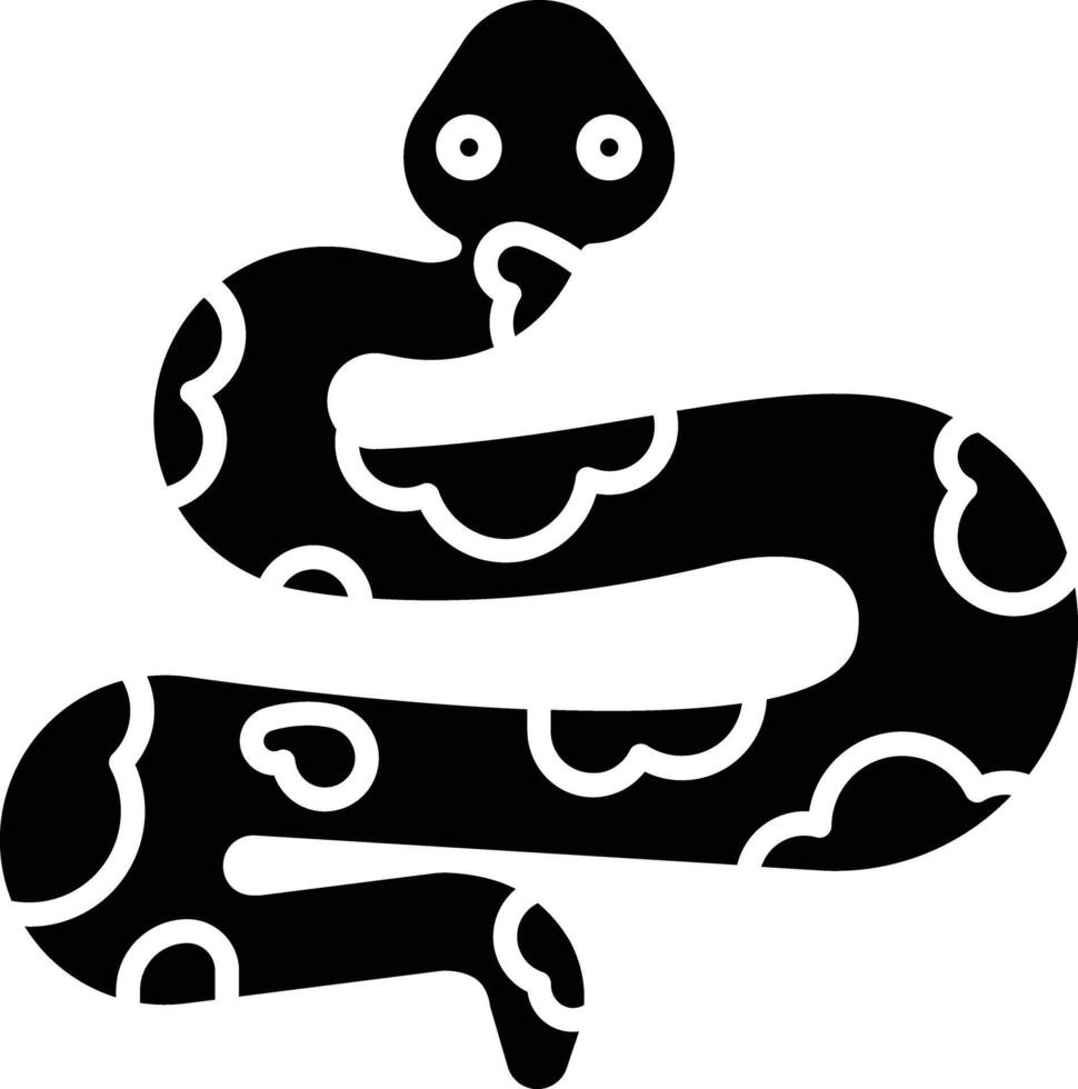 Phyton solid glyph illustration vector