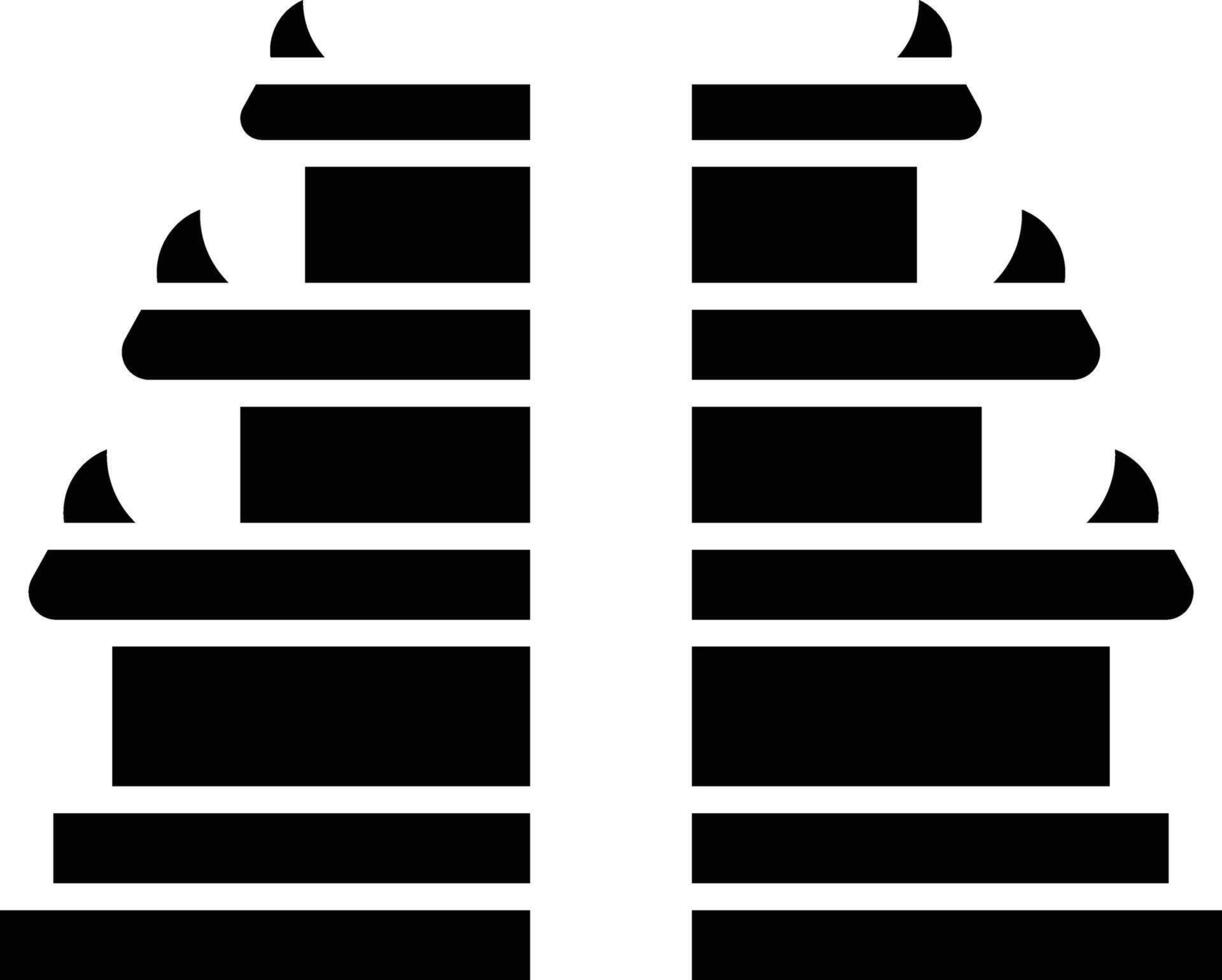 Lempuyang Temple solid glyph illustration vector