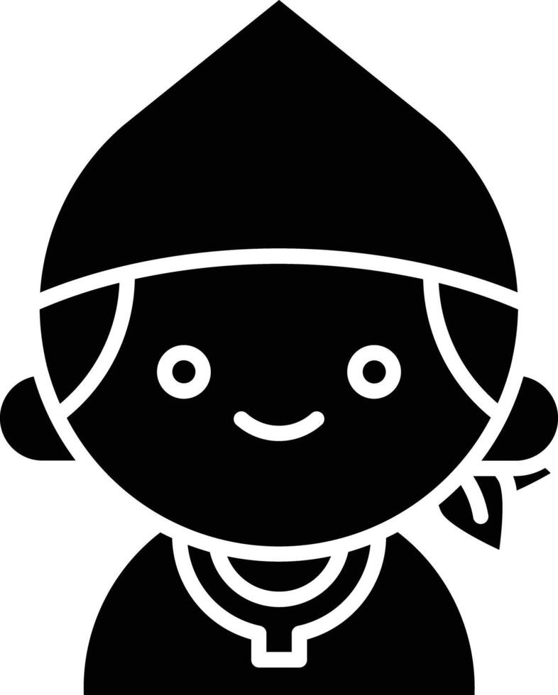 Minang Clothes solid glyph illustration vector