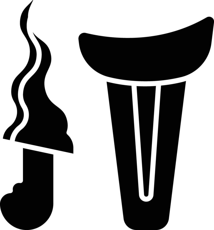 Keris solid glyph illustration vector