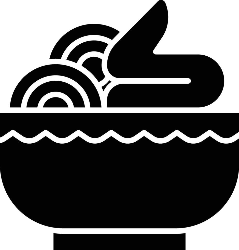 Mie Chicken solid glyph illustration vector