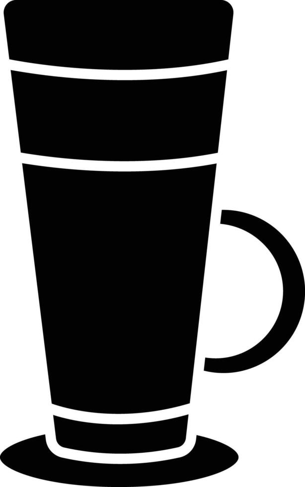 Latte Macchiato solid glyph illustration vector