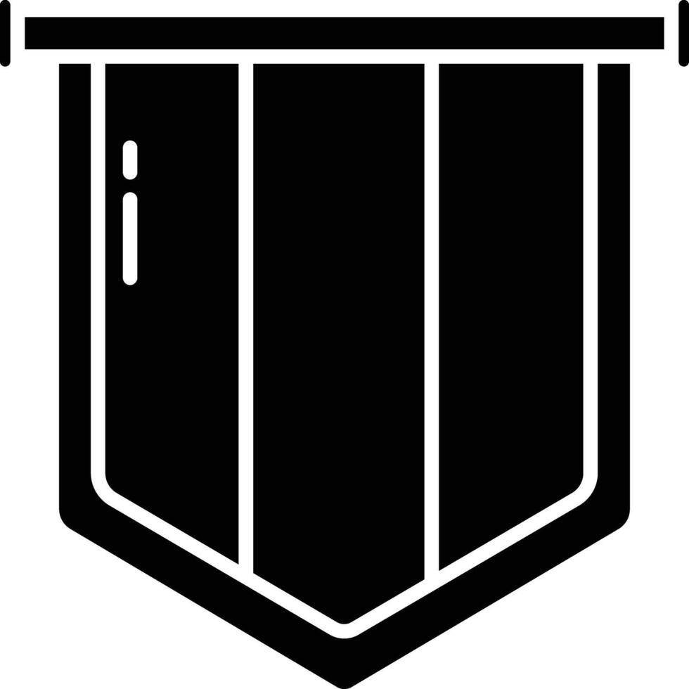 Flag solid glyph illustration vector