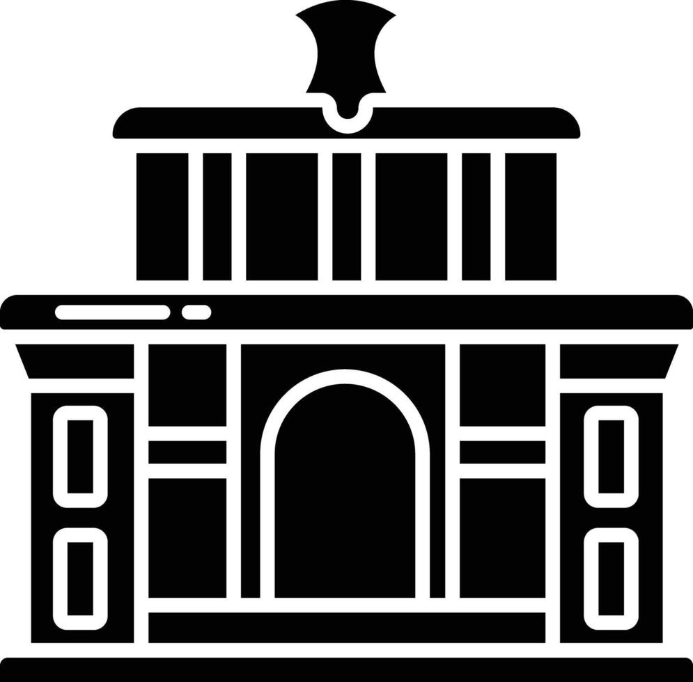 Vase solid glyph illustration vector