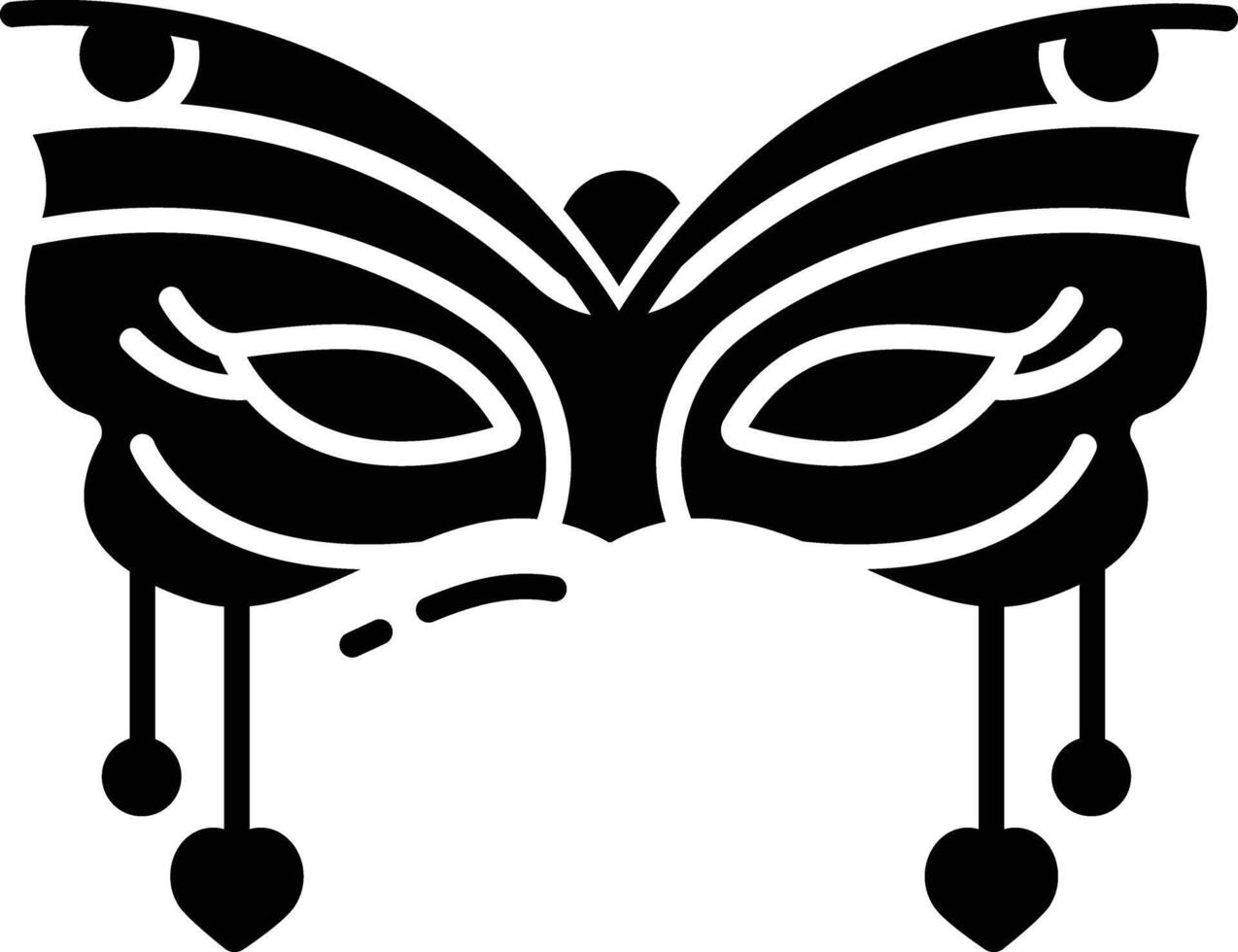 Mask solid glyph illustration vector