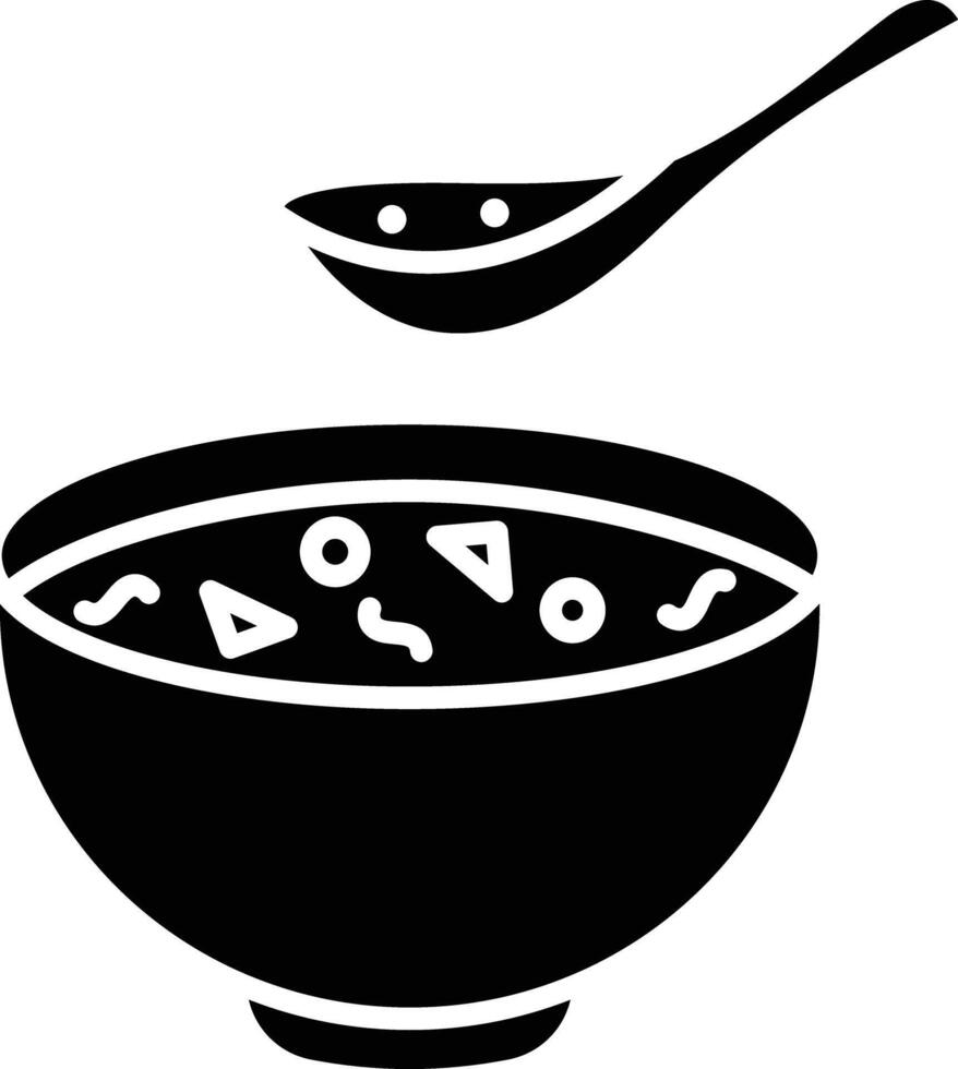 Soup solid glyph illustration vector