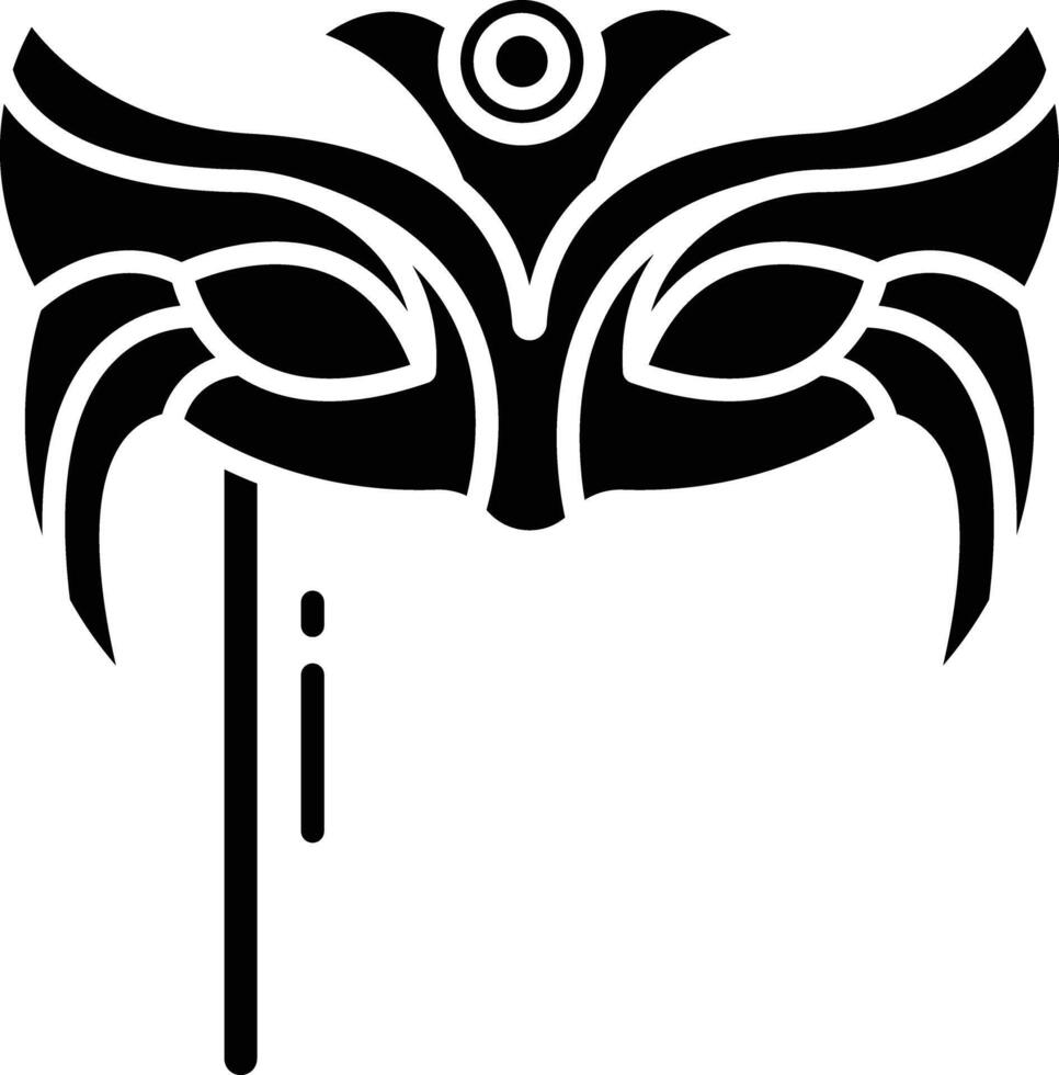 Mask solid glyph illustration vector