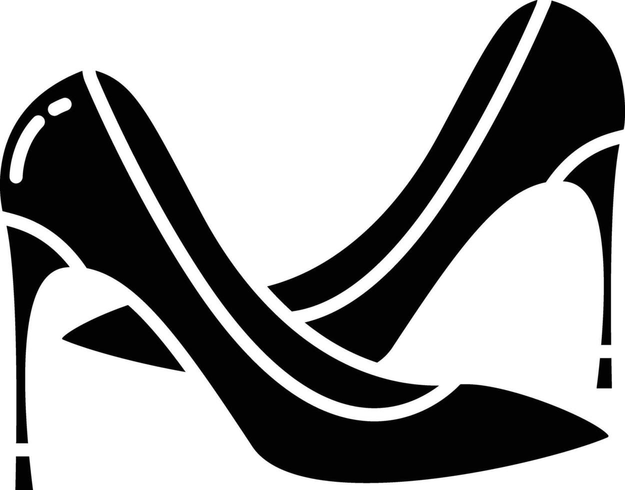 High Heels solid glyph illustration vector