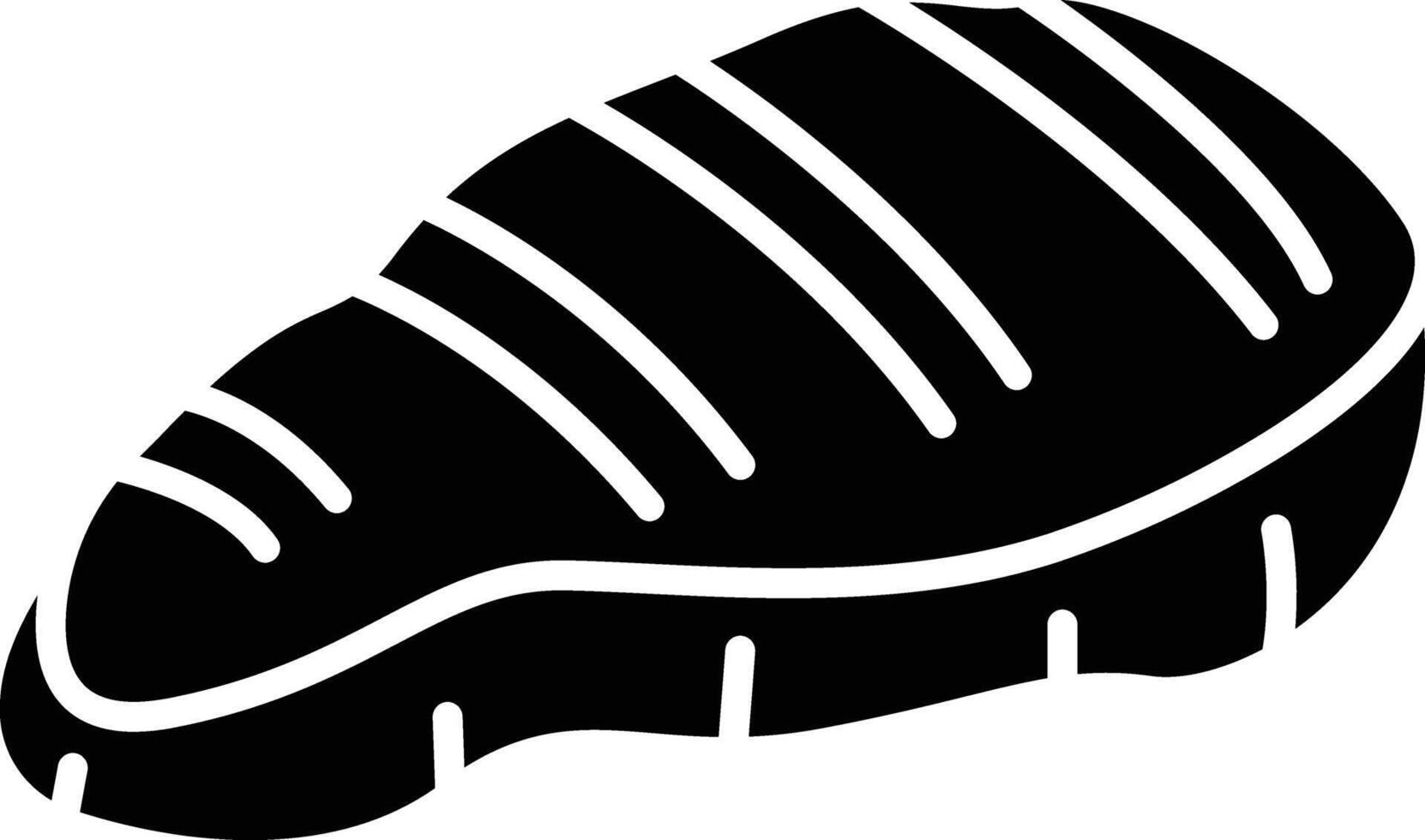 Steak meat solid glyph illustration vector