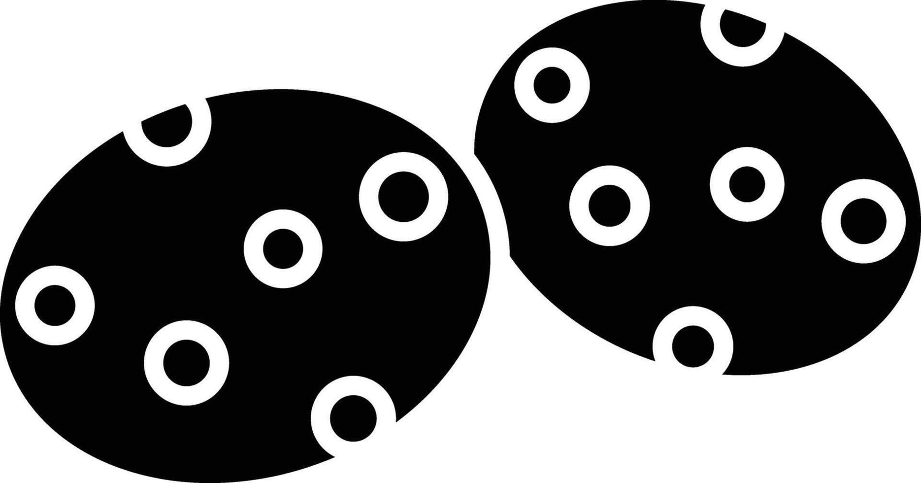 Cookies solid glyph illustration vector