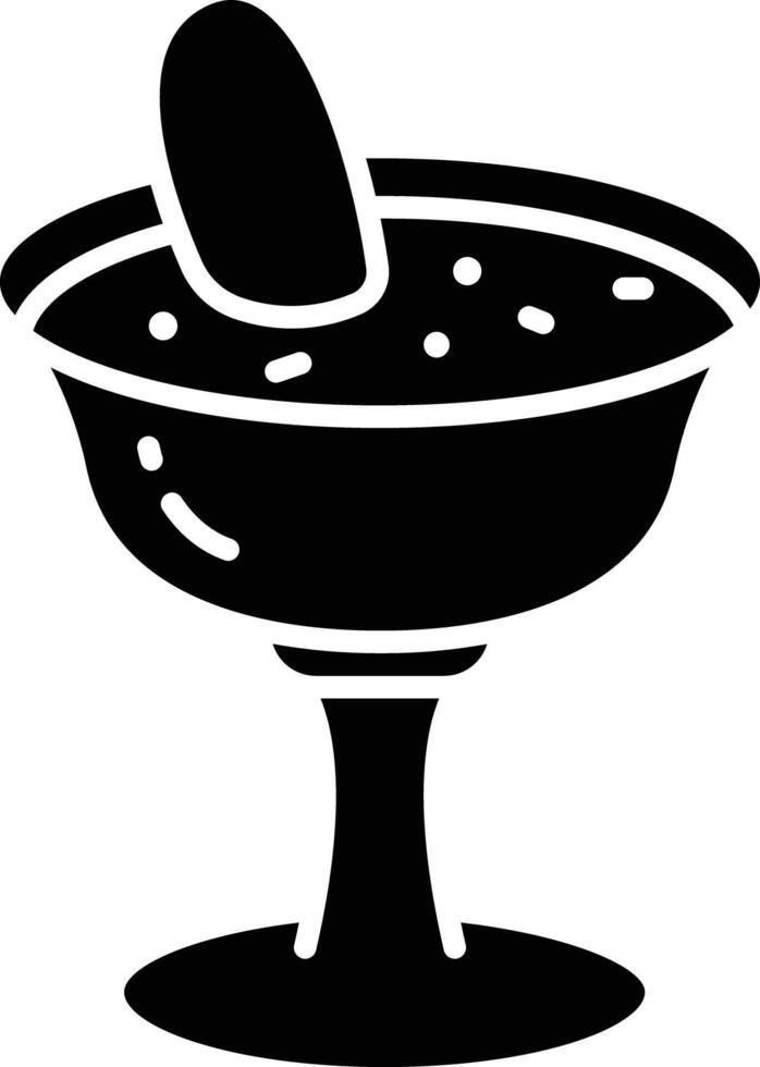 Italian Custard solid glyph illustration vector