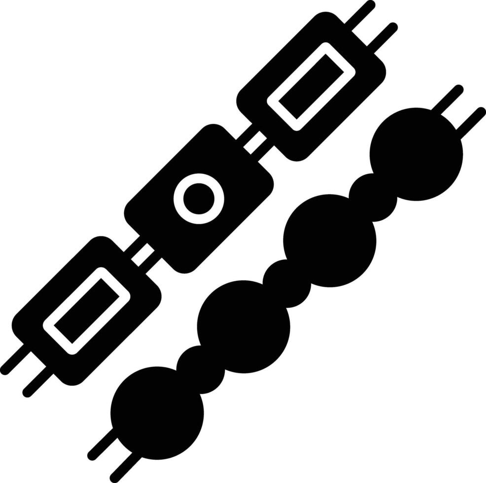 Beads solid glyph illustration vector