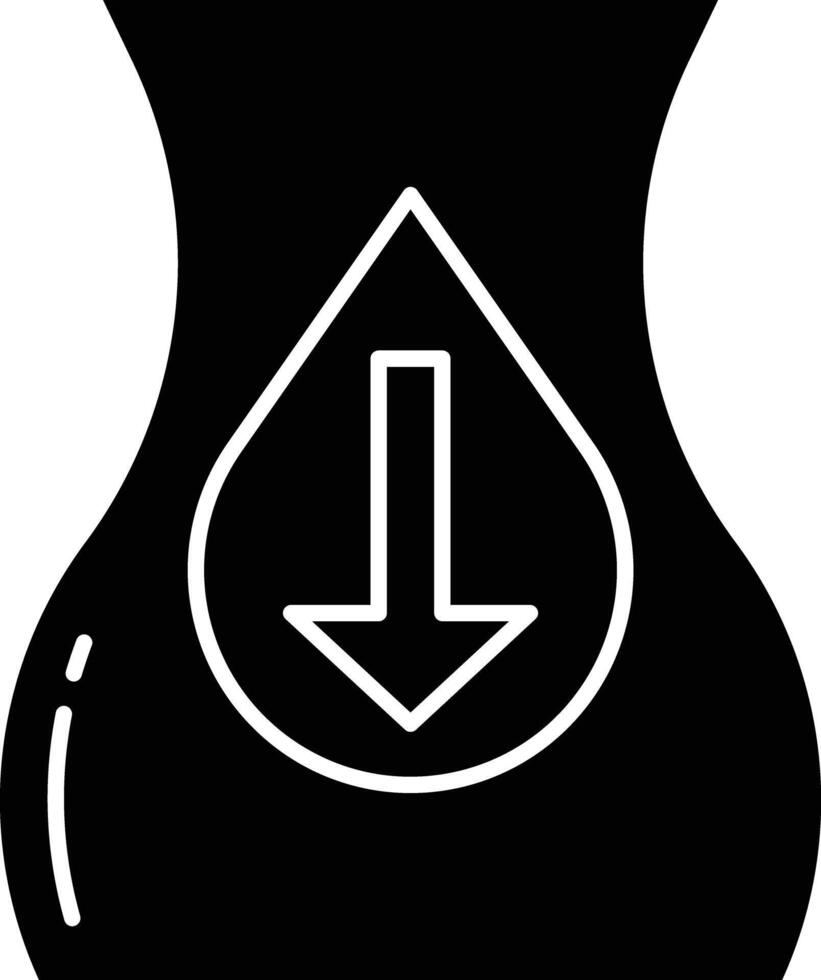 low cholesterol solid glyph illustration vector
