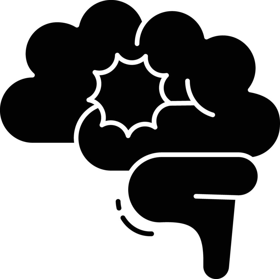 Epilepsy solid glyph illustration vector