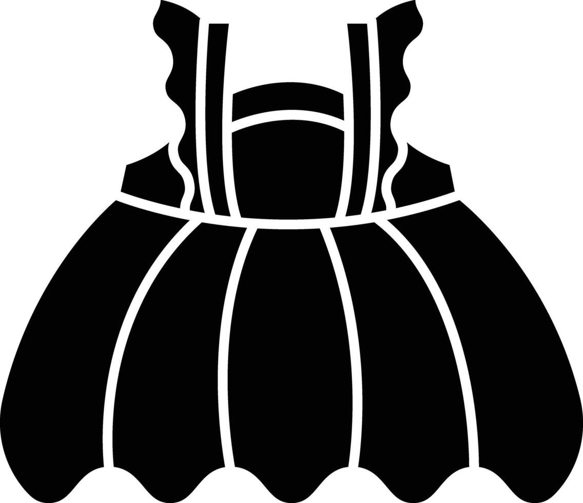 kids girl dress solid glyph illustration vector