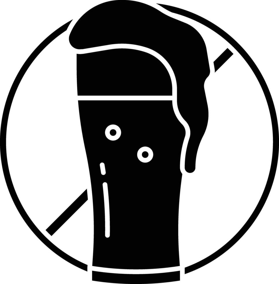 Avoid beer solid glyph illustration vector