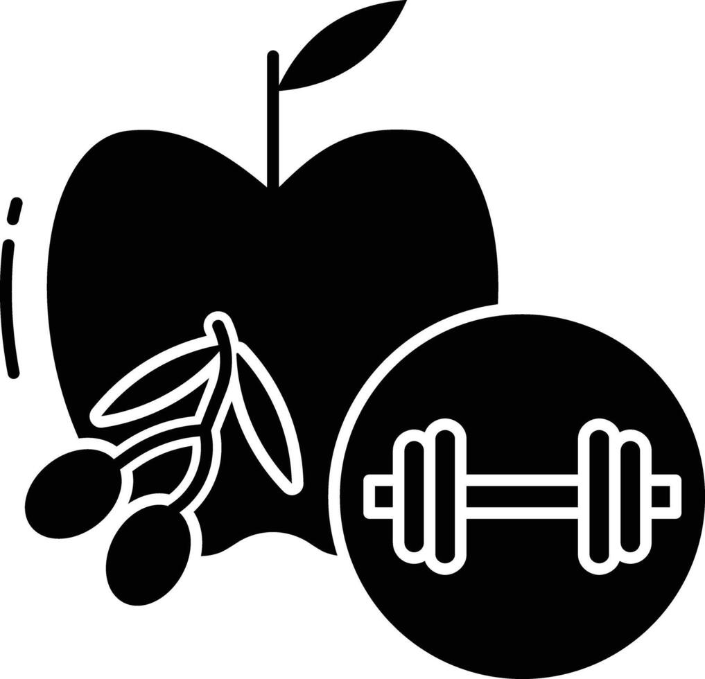 Targetted keto solid glyph illustration vector