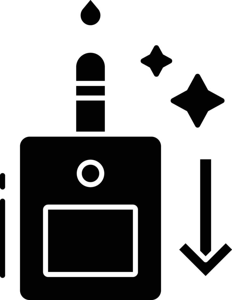 Lower sugar solid glyph illustration vector