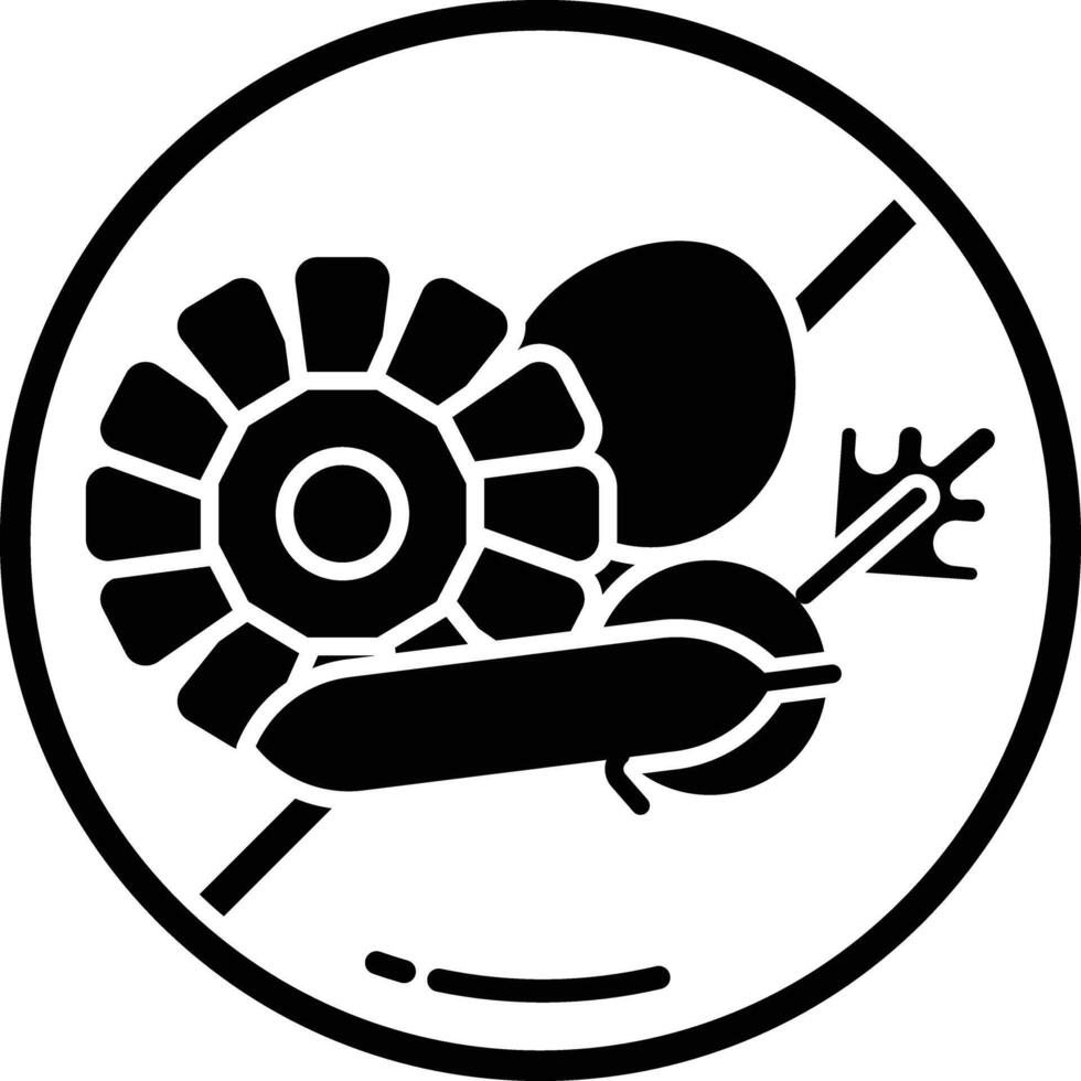 Avoid Starch solid glyph illustration vector