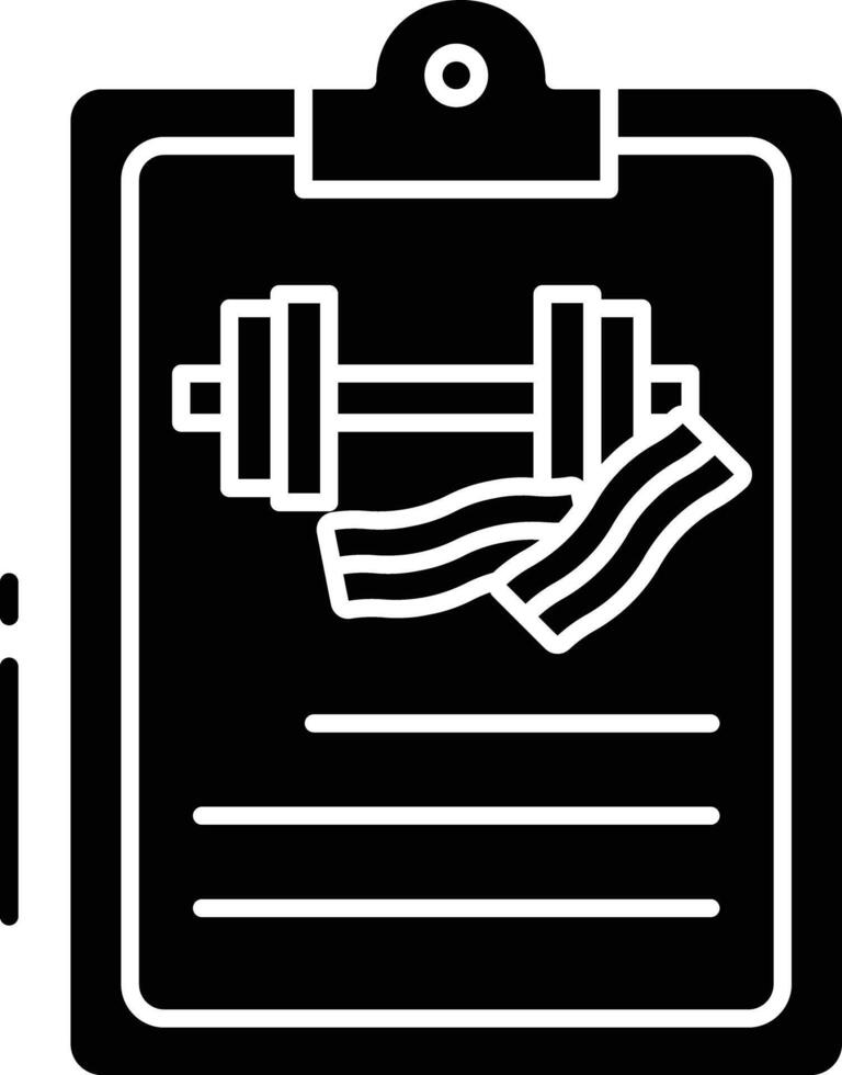 Keto plan solid glyph illustration vector