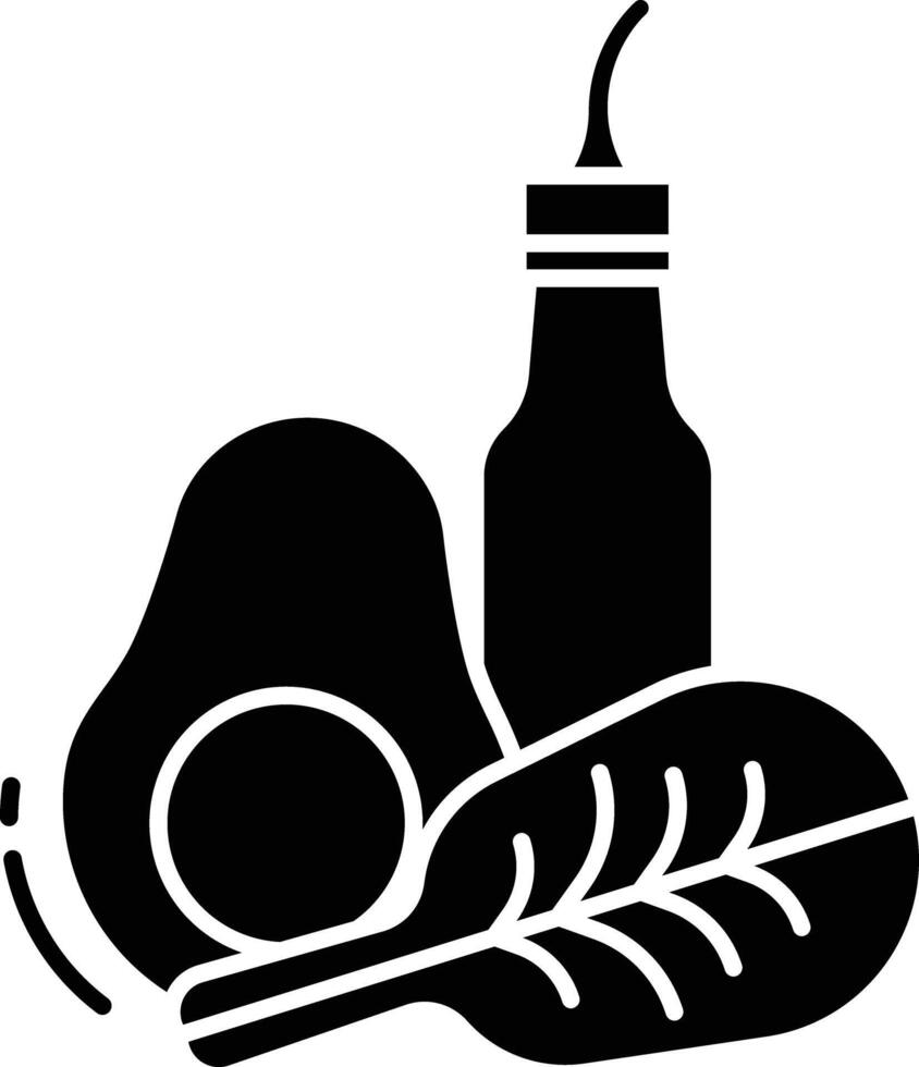 Vegan Keto solid glyph illustration vector