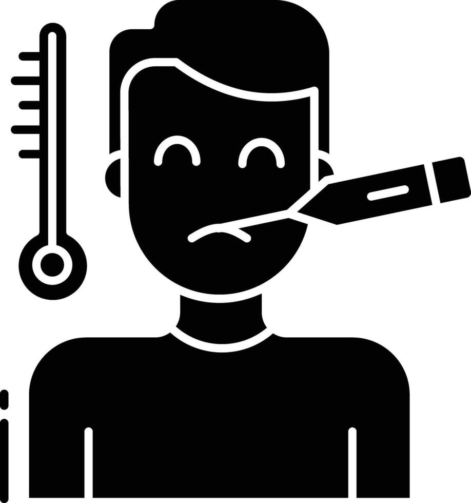 Keto Flu solid glyph illustration vector