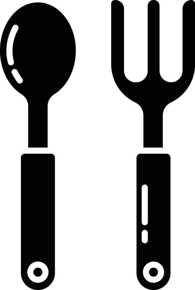 Cutlery solid glyph illustration vector