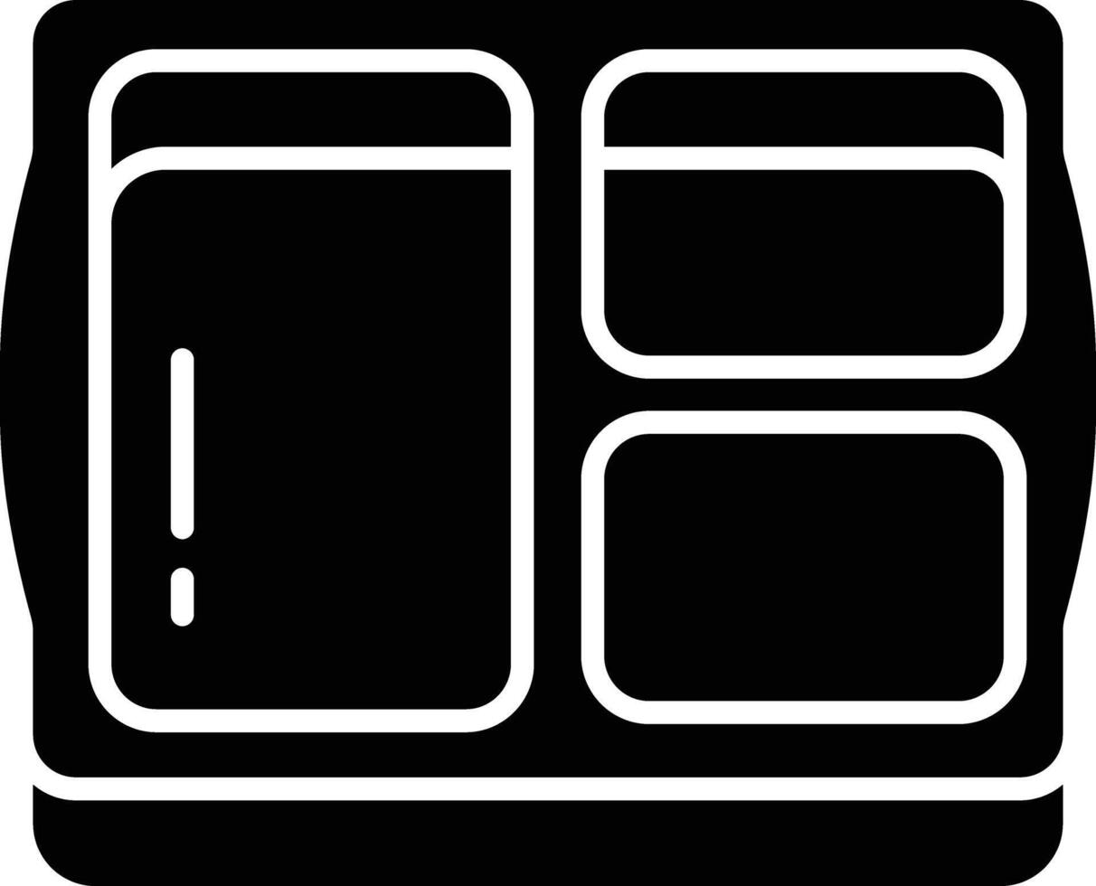 Snacks Box solid glyph illustration vector
