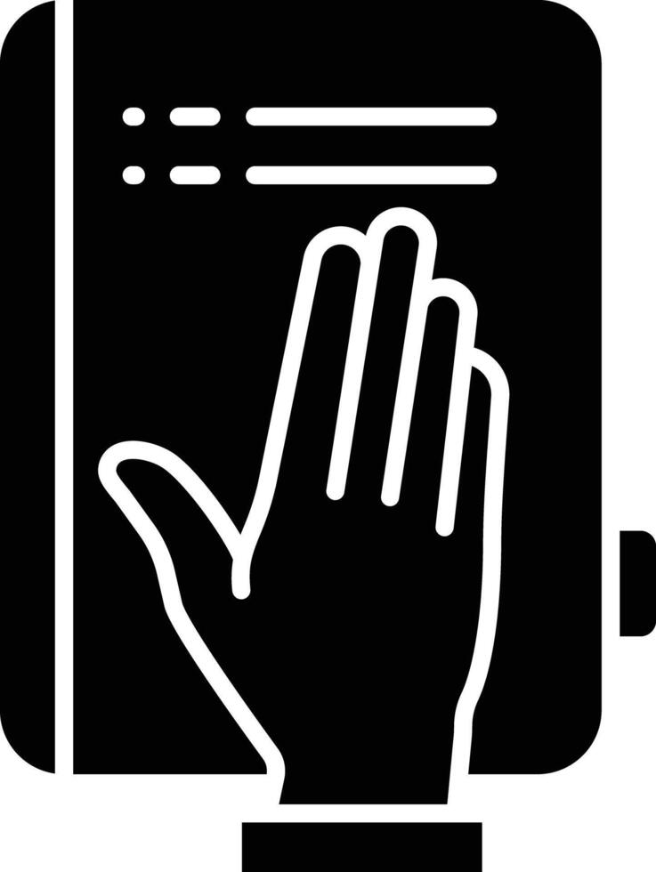 Oath solid glyph illustration vector