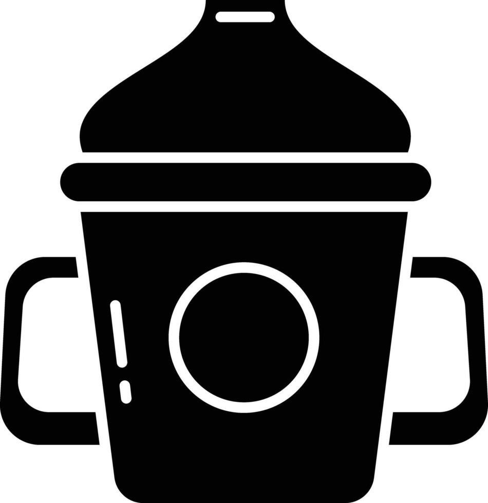 Feeding bottle solid glyph illustration vector
