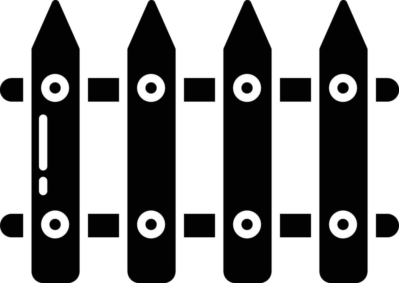 Fence solid glyph illustration vector